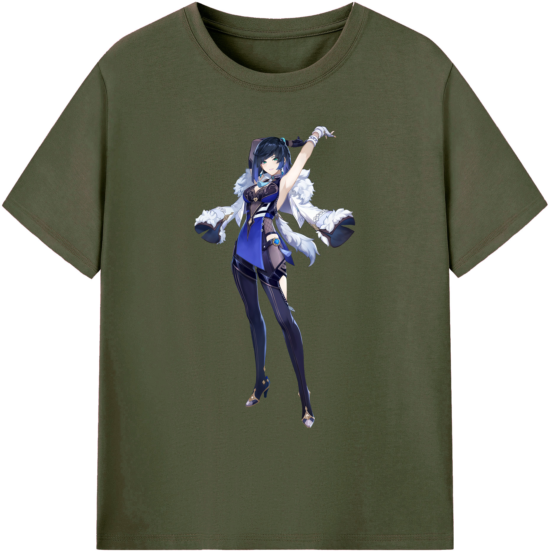 げんし神 夜兰 やらん genshin Yaran 綿100％ メンズ半袖Tシャツ｜肌触りやわらか＆通気性